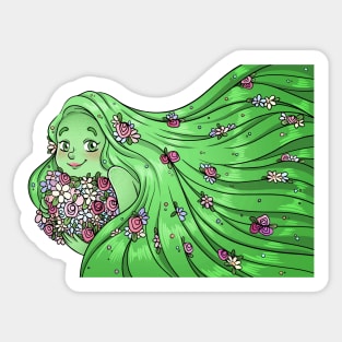 Spring Woman Sticker